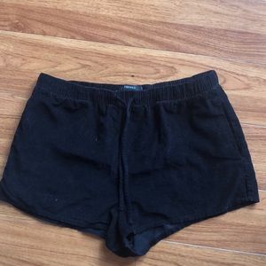 Forever 21 black velvet shorts